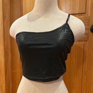 SHEIN Black Crocodile Pattern Camisole